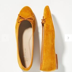 Anthropologie Guilhermina Velvet Ballet Flats NEW